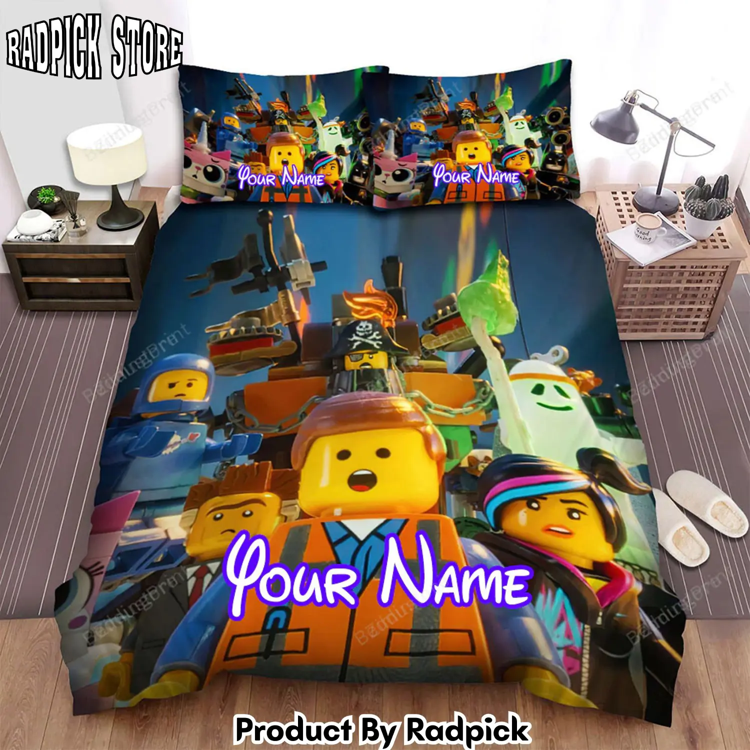 Radpick the lego movie poster movie poster bed sheets duvet cover personalized name bedding sets ver 2 rp3271102